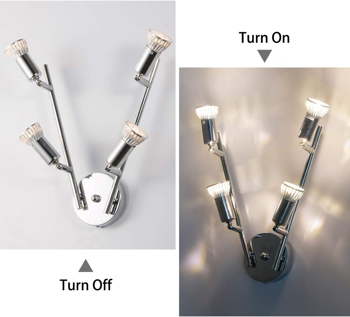 Sleek Chrome 4-Light LED Track Lighting Fixture