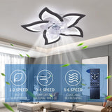 Modern Low Profile Ceiling Light Fan with Remote & App Control - 69cm, 6 Speed, 3 Color Options