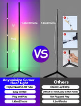 Dynamic RGB Smart Floor Lamp with Voice Control and Customizable Lighting