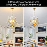 Glamorous Vintage 3-Light Gold Crystal Chandelier