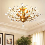 Golden Vintage Crystal 4-Light Chandelier