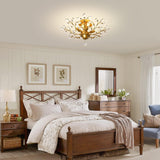 Golden Vintage Crystal 4-Light Chandelier