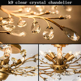 Golden Vintage Crystal 4-Light Chandelier