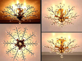 Elegant Vintage Gold Crystal Chandelier with 5 Light Fixtures