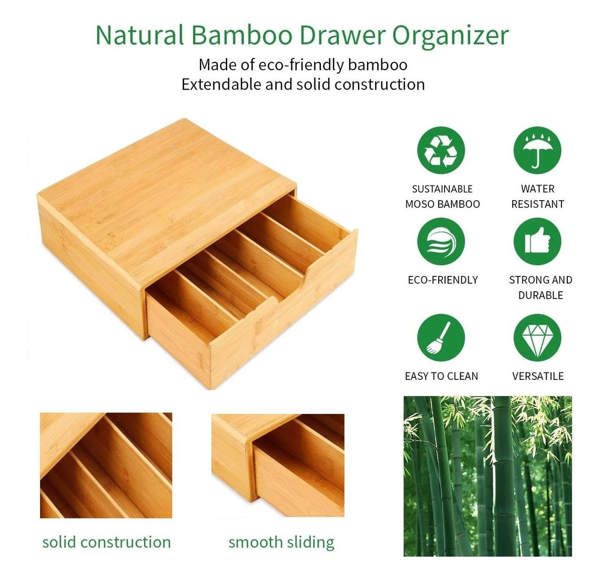 Bamboo Multi-Functional Storage Organizer for K-Cups, Jewelry, and Cosmetics