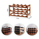 Elegant 3-Tier Bamboo Wine Rack for 12 Bottles