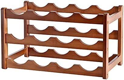 Elegant 3-Tier Bamboo Wine Rack for 12 Bottles