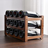 Elegant 3-Tier Bamboo Wine Rack for 12 Bottles