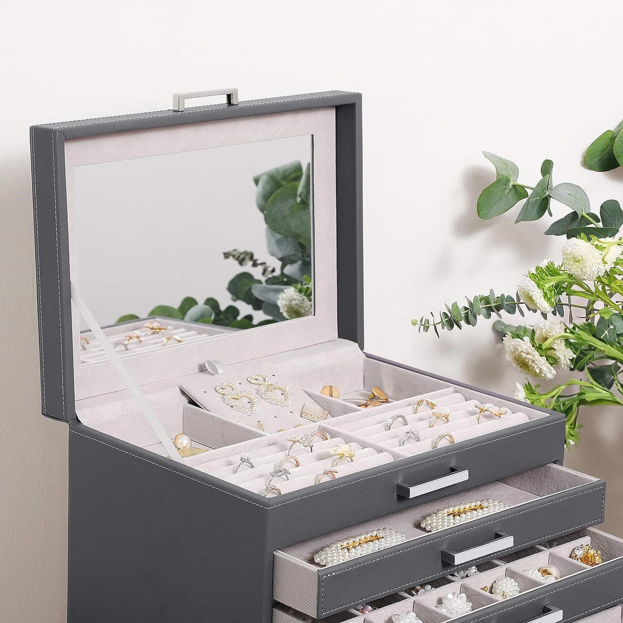 Elegant 6-Tier Multi-Drawer Jewelry Organizer