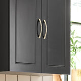 Modern Black Double Door Wall Storage Cabinet