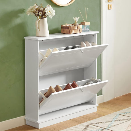 Modern Slim 2-Drawer Shoe Storage Cabinet