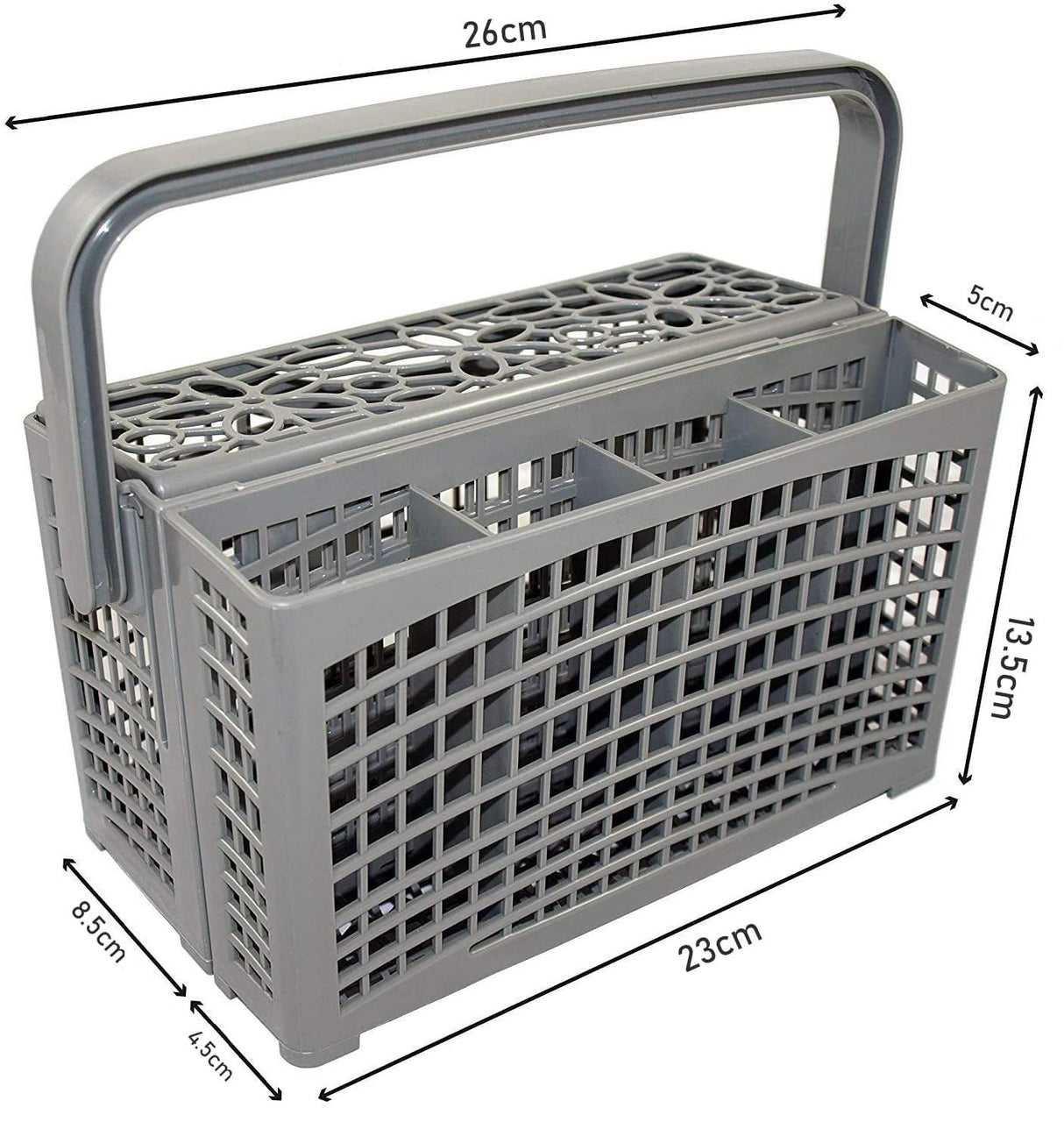 Universal 2-in-1 Cutlery Basket for Dishwashers (24 x 13 x 13 cm)