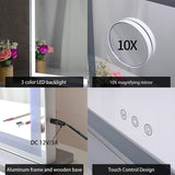 Elegant Hollywood LED Vanity Mirror with Touch Control and Adjustable Color Temperature (72 x 56 cm)