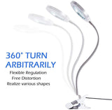 LED 8X Magnifying Lamp with Adjustable Gooseneck and USB Connection for Precision Tasks and Detailed Work