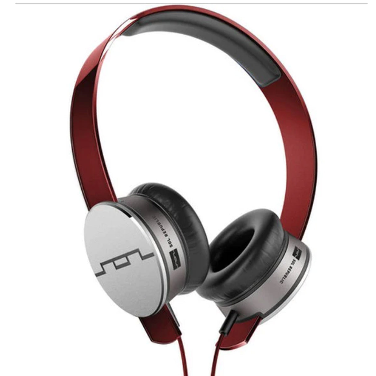 SOL Republic Tracks HD V10 Wired On-Ear Headphones with Red FlexTech Headband