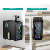 activiva RGB Ultra-Wide Adjustable Wall & Under-Desk Gaming PC Mount