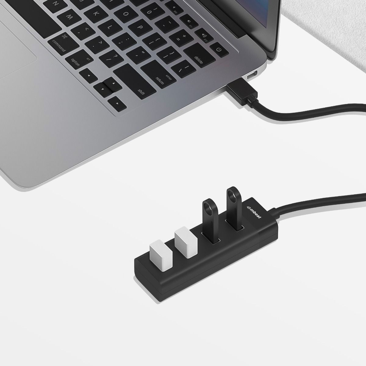 mbeat 4-Port USB 3.0 Hub - Black