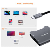 mbeat Tough Link USB-C to Dual 4K HDMI Adapter - Space Grey