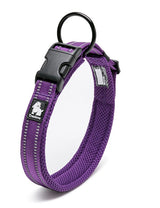 Heavy Duty Reflective Collar Purple S