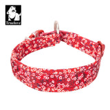 Poppy Red Floral Dog Collar XS