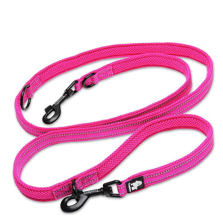 Versatile Pink Multi-Function Dog Leash S