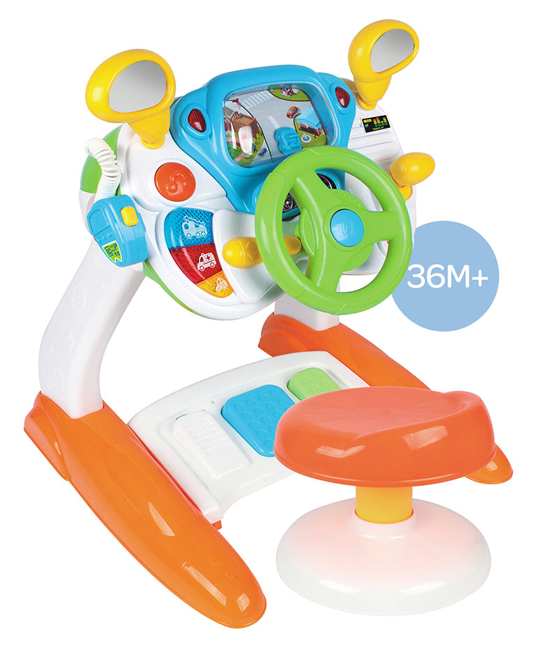 Interactive Baby Driving Simulation Toy with Music and Lights for Sensory Play