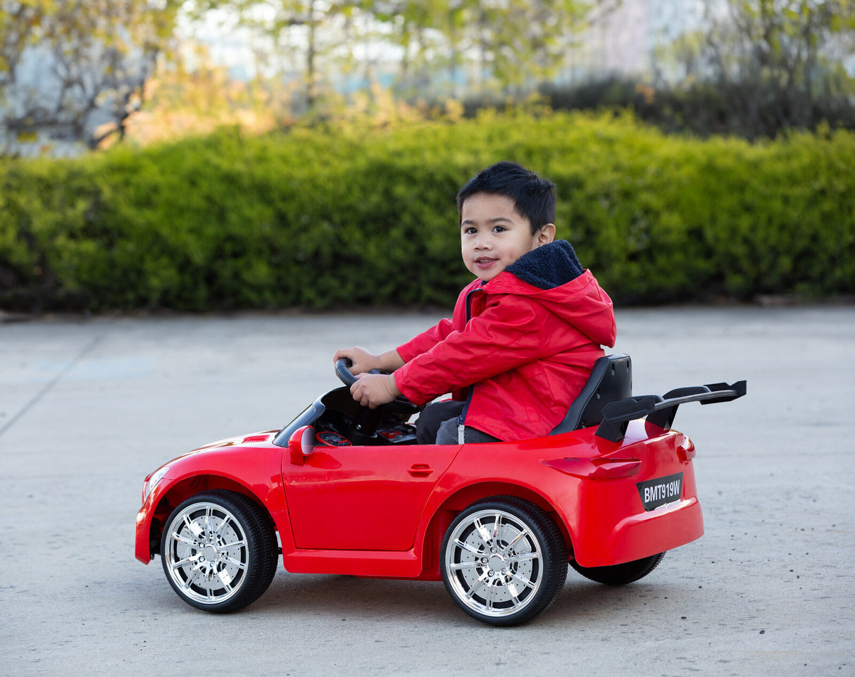 Sleek Red Mercedes-Style Electric Ride-On Car with Parental Remote Control