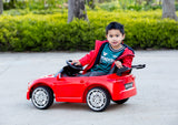 Sleek Red Mercedes-Style Electric Ride-On Car with Parental Remote Control