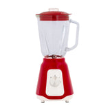 500W Red Glass Blender with Dual Speed Control and 1.5L Capacity