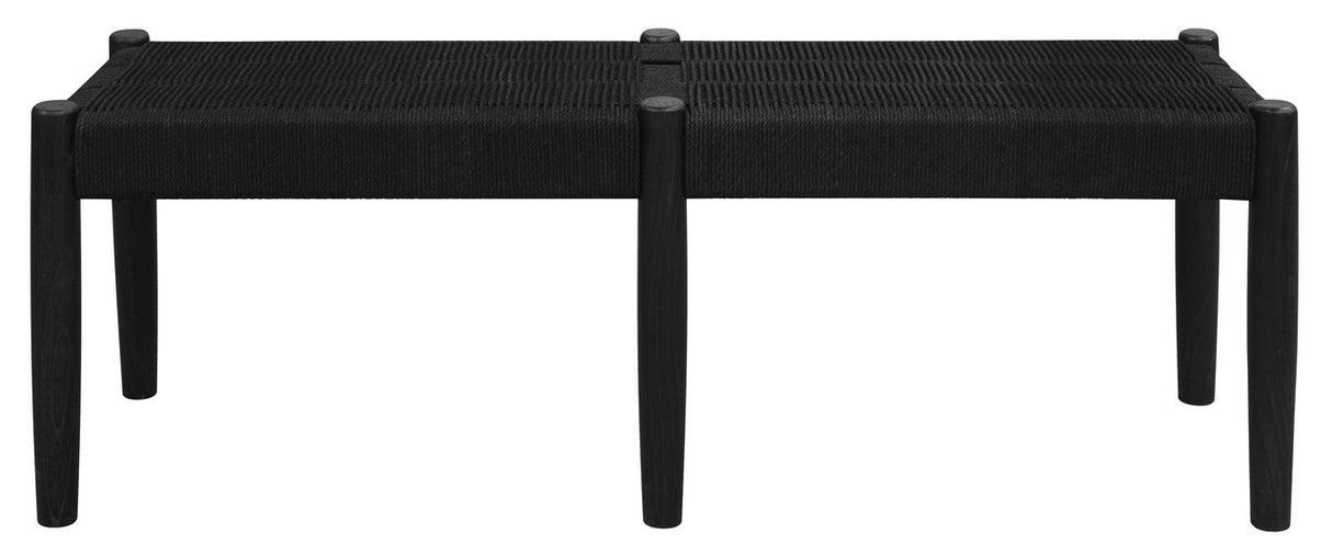 Kelly Loom Oak Bench (Black)