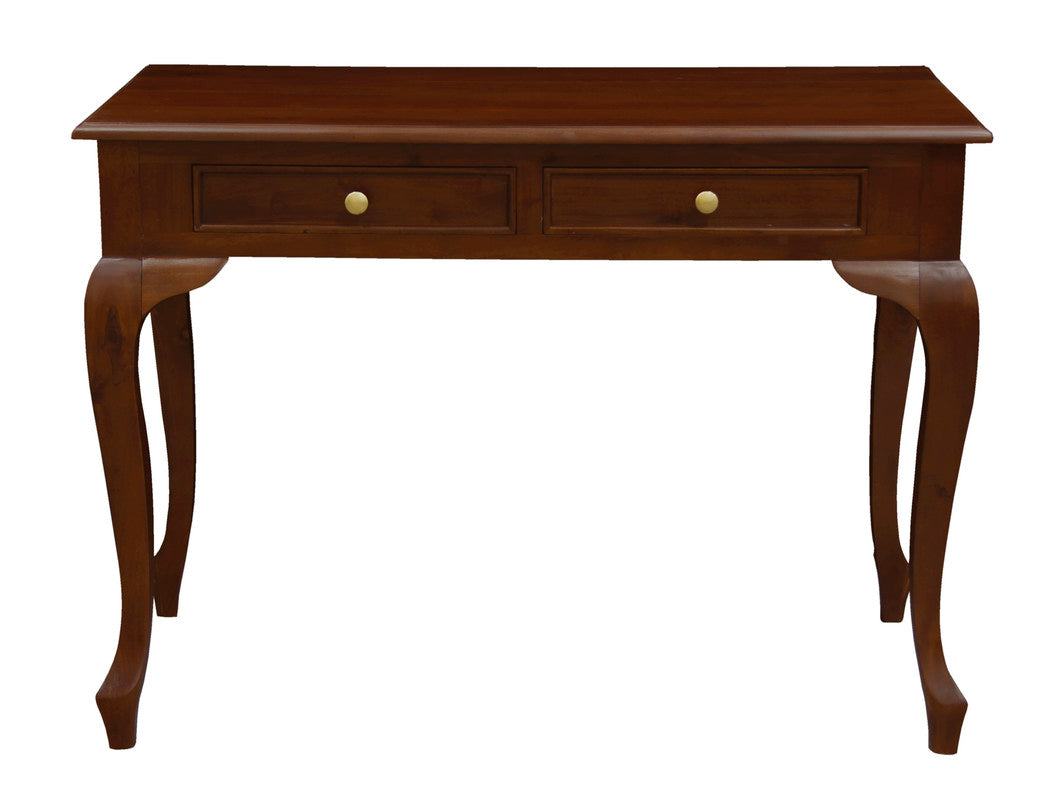 Queen Anne 2 Drawer Desk (Mahogany)