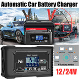 12/24V Automatic Car Battery Charger For Lithium Lifepo4 Lead-Acid AGM/Gel/SLA