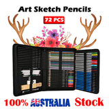 72pcs Professional Drawing Artist Kit Set Pencils and Sketch Charcoal Art Tools