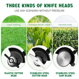 3in1 Cordless Grass Trimmer Grass Lawn Brush Cutter Whipper Snipper with 1 Battery