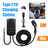 7kW 1 Phases EV Charging Station Touch Wallbox with App Control Vehicle Charger - First Image