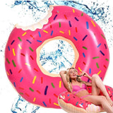 Pink Inflatable Giant Donut Raft Swim Ring Float Swimming Pool Beach Lounge Pink Coff 90CM - Rear View