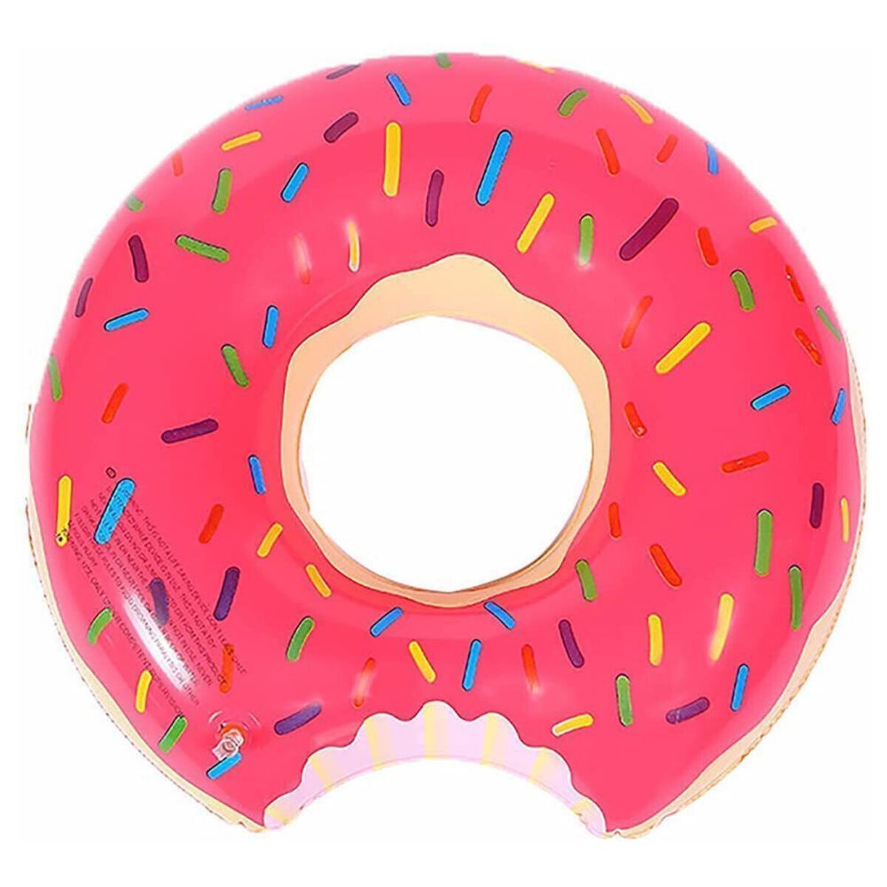 2pcs Pink Inflatable Giant Donut Raft Swim Ring Float Swimming Pool Beach Lounge Pink Coff 90CM