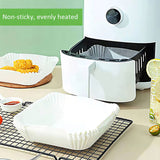 50PCS  Square white Box Air Fryer Disposable Paper Liner Non-Stick Pan Parchment Baking Paper