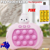 Rechargeable 3 Types Pop Push it Game Controller Sensory Fidget Toy Electronic Whack Mole pink