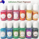 12PcS Resin Liquid Pigment Colorant Pearl Coloring Dye Epoxy Resin Colorant DIY