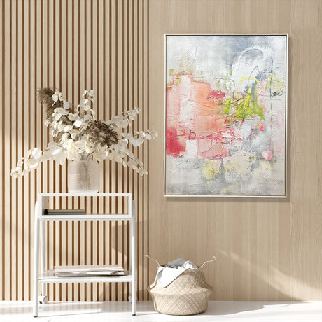 Framed Original Abstract Oil Painting: Palm Spring Canvas Art (900mm x 1200mm)