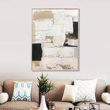 Framed Abstract Canvas Art: "Embrace Imperfection" - 900mm x 1200mm