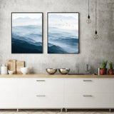 Framed Blue Mountains Canvas Art - 80cm x 120cm (Set of 2)