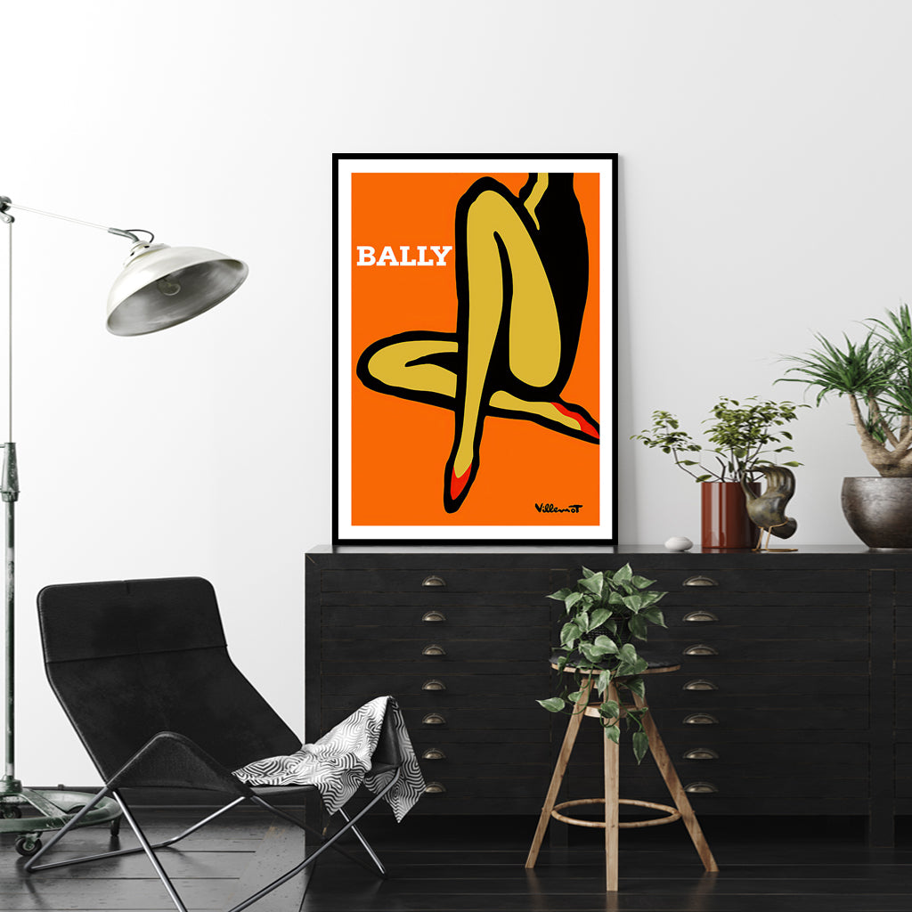 Orange Legs Canvas Art with Black Frame - 100cm x 150cm