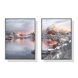 Nordic Norway Canvas Wall Art Set with Black Frames - 70cm x 100cm