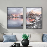 Nordic Norway Canvas Wall Art Set with Black Frames - 80cm x 120cm