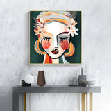 Sophie II Gold Framed Canvas Art - 100cm x 100cm Wall Decor