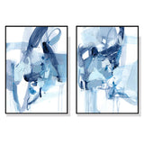 Saturday Night Canvas Wall Art Set - 40cm x 60cm with Black Frames