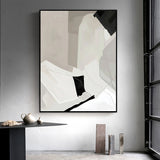 Abstract Elegance: Modern Canvas Wall Art Set in Black Frame - 80cm x 120cm