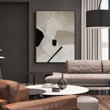 Abstract Elegance: Modern Canvas Wall Art Set in Black Frame - 80cm x 120cm